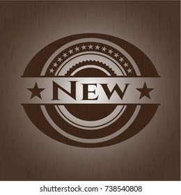 New retro wood emblem