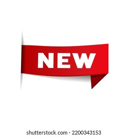 New - ribbon banner vector. Flat design.