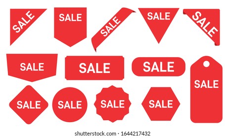 New ribbons. Corner banner, sale tag labels and present buttons. new labels or sale posters and banners vector sticker icons templates