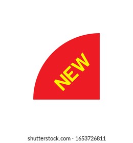 New ribbons. Corner banner, new tag labels Icon In Trendy  Design Vector Eps 10
