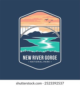 Patch-Logo-Illustration für New River Gorge National Park