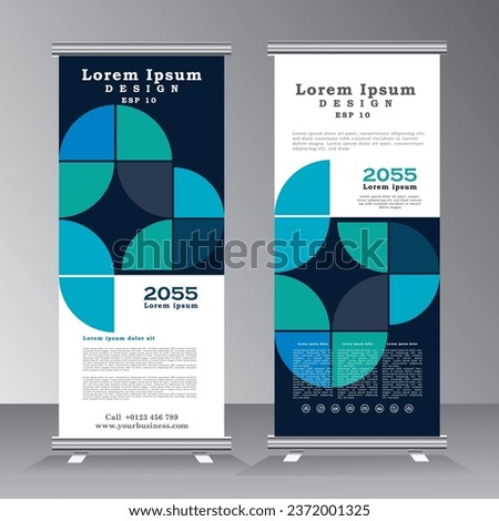new roll up banner design template, vertical banner template design, business stand tempalte. modern x-banner and standee banner, pull up banner, vector eps 10.