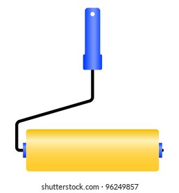 The new roller for painting. Vector illustration.
