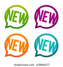 New round Buttons. Circle Eps10 Vector.
