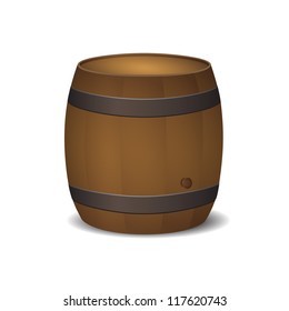 new royalty free icon of old style barrel isolated on white background