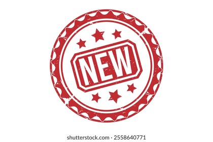 NEW rubber stamp on white background. NEW Stamp.