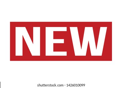 New Rubber Stamp. Red New Stamp Seal – Vector