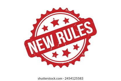New Rules rubber grunge stamp seal vector