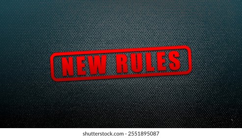 new rules stamp and dark background 