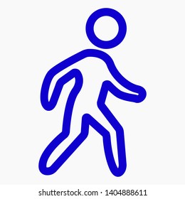 New running man icon isolated minimal single flat linear icon for application and info-graphic. Commercial line vector icon for websites and mobile minimalistic flat design.