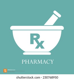 New Rx Medical Medicine Sign Vector