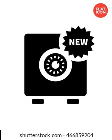 New safe Icon Flat Style Isolated Vector Illustration