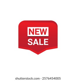 NEW SALE Label, Sticker, Banner, tag, for advertising, promotion, retail, website, graphic design project, app design or online store. Vector design element.