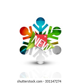 New sale tag, badge for Christmas and New Year. Vector illustration
