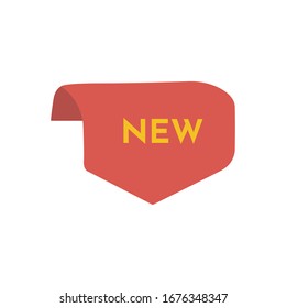 New sale tag and label. Red label new vector. Special shopping offer badge, product sticker.