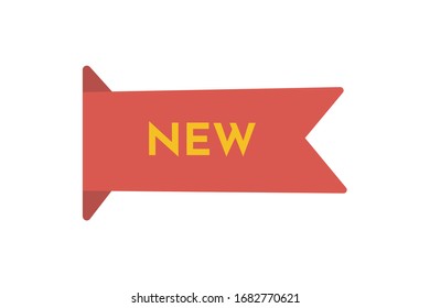 New sale tag and label. Red label new vector. Special shopping offer badge, product sticker.