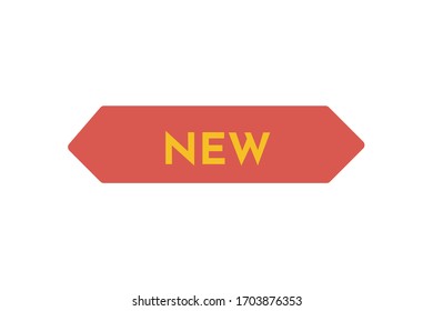 New sale tag and label. Red label new vector. Special shopping offer badge, product sticker.