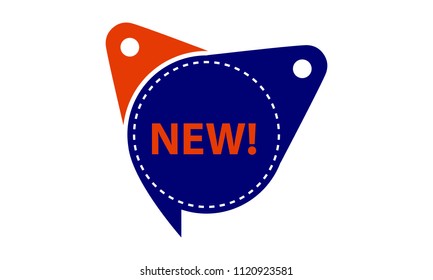 New Sale Tag Template Isolated