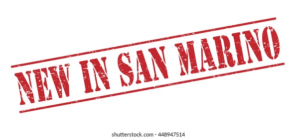 new in san marino vector stamp on white background