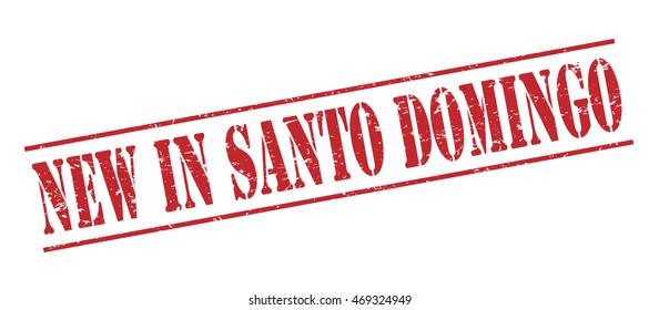 new in santo domingo vector stamp on white background