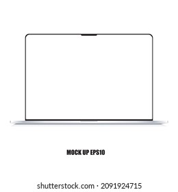 new screen , laptop isolate blank screen display mockup vector, mockup display , computer , monitor isolate white background vector,Mock up of realistic Laptop. on white background vector EPS 10.