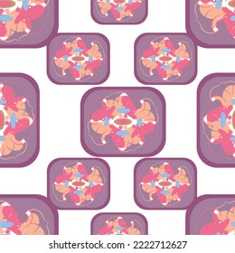 Neue nahtlose abstrakte Muster mit Blumenschmuck und hochwertiger Illustration. endlich ist es ein teures Design