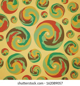 new seamless pattern with abstract colorful balls on paper texture