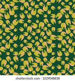 New seamless pattern with colored tooth.