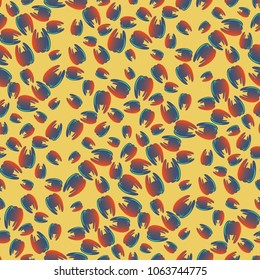 New seamless pattern with colored tooth.