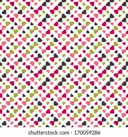 new seamless pattern with colorful hearts can use like holiday background