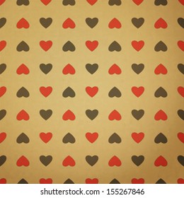 new seamless pattern with heart symbol on paper texture can use like wallpaper