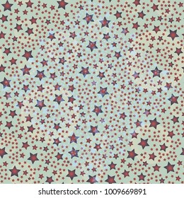 New seamless pattern with small random star.
