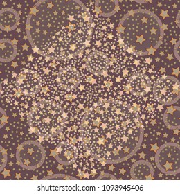 New seamless pattern with small random star.