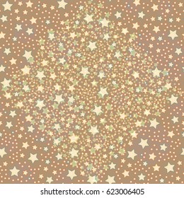New seamless pattern with small random star.
