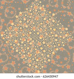 New seamless pattern with small random star.