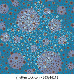 New seamless pattern with small random star.