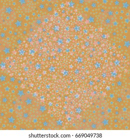 New seamless pattern with small random star.