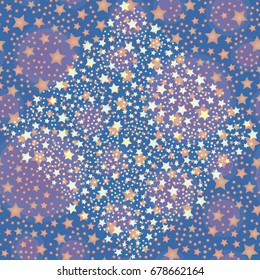 New seamless pattern with small random star.