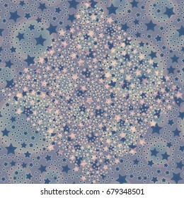 New seamless pattern with small random star.