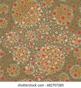 New seamless pattern with small random star.