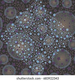 New seamless pattern with small random star.