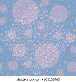 New seamless pattern with small random star.