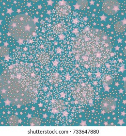 New seamless pattern with small random star.