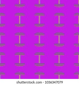 New seamless pattern with sport dumbbells or barbells for original colorfull backdrop.