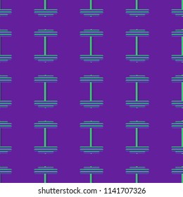New seamless pattern with sport dumbbells or barbells for original colorfull backdrop.