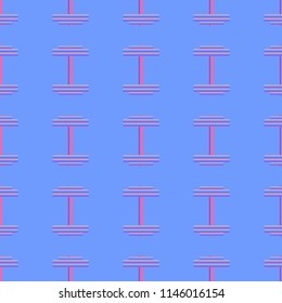 New seamless pattern with sport dumbbells or barbells for original colorfull backdrop.