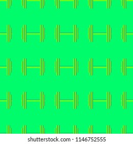 New seamless pattern with sport dumbbells or barbells for original colorfull backdrop.