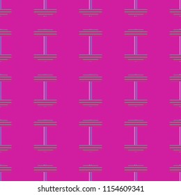New seamless pattern with sport dumbbells or barbells for original colorfull backdrop.