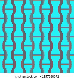 New seamless pattern with sport dumbbells or barbells for original colorful backdrop.