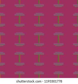 New seamless pattern with sport dumbbells or barbells for original colorfull backdrop.